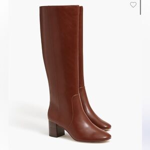 NIB J.Crew Factory Brown Knee-High Boots - size 8